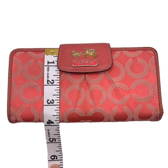 y2k COACH Carriage Signature Canvas Wallet - Picture 9 of 10